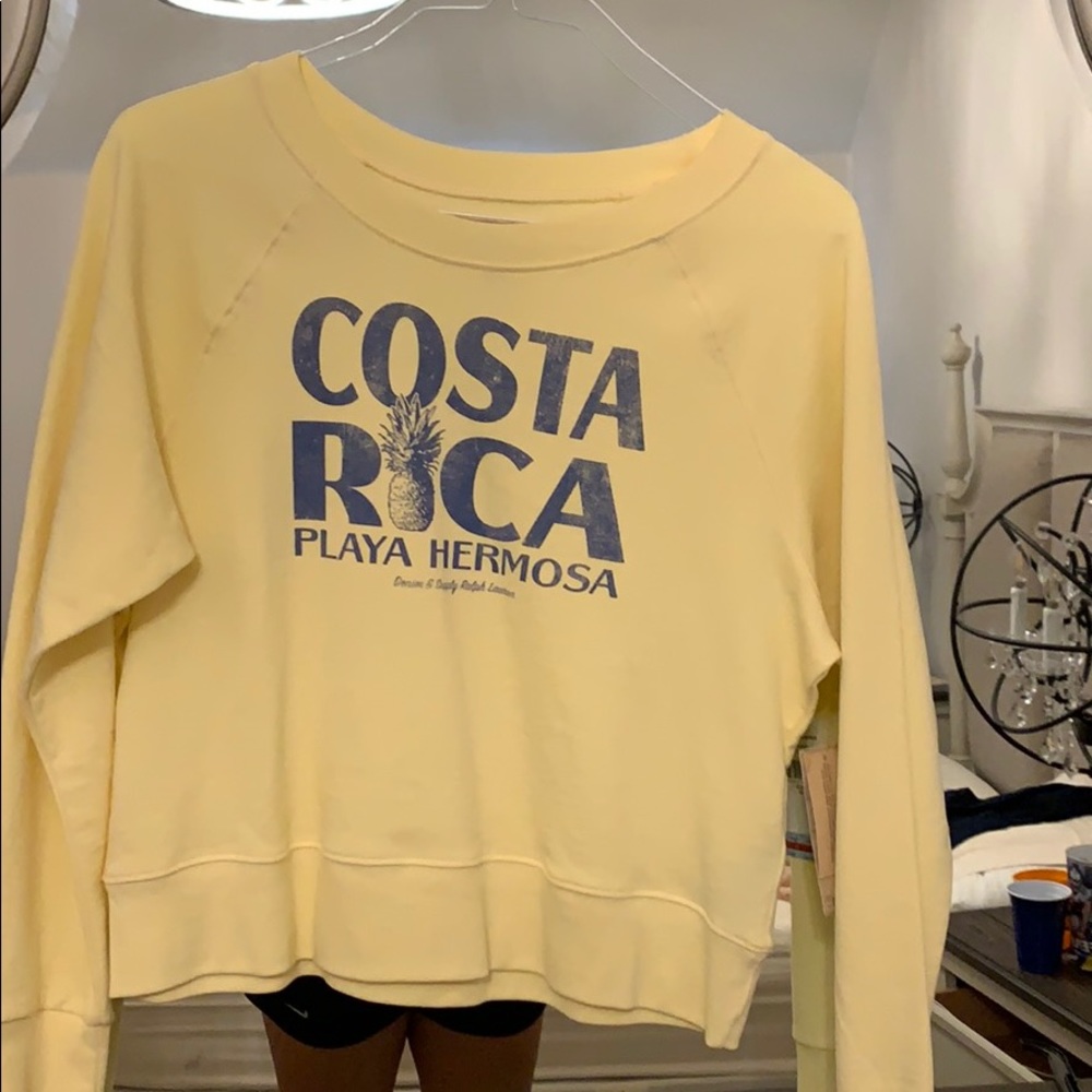 Denim and supply yellow sweatshirt